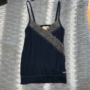 Vintage Hollister tank with lace outlining